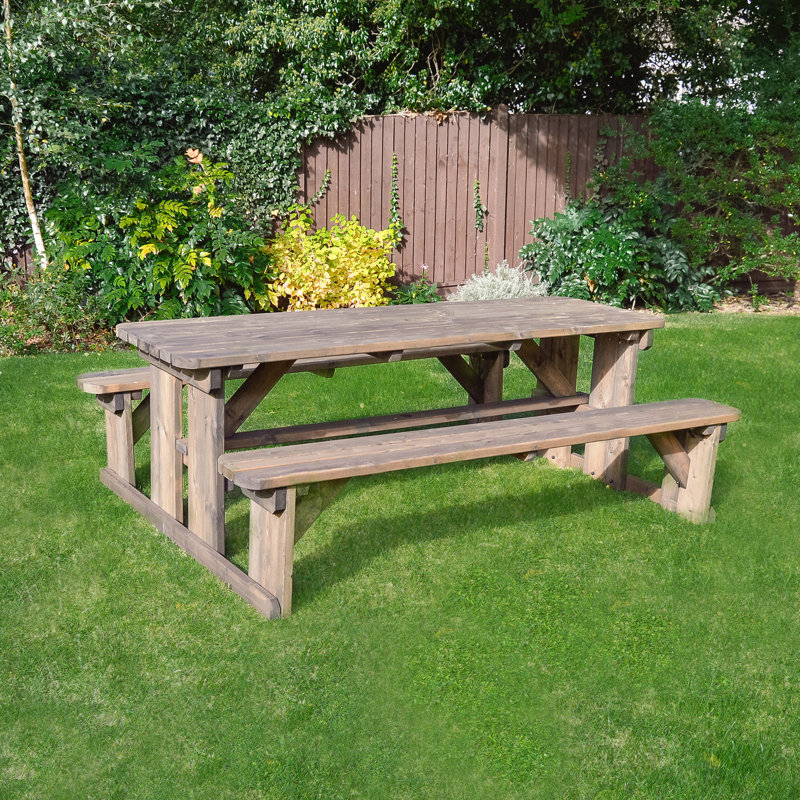 Dakota Fields Wooden Picnic Bench Wayfair.co.uk